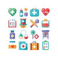 Healthcare Icon Set Collection for Documents, Websites and Mobile Applications vector