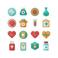 Healthcare Icon Set Collection for Documents, Websites and Mobile Applications vector
