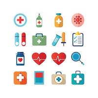 Healthcare Icon Set Collection for Documents, Websites and Mobile Applications vector