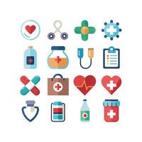 Healthcare Icon Set Collection for Documents, Websites and Mobile Applications vector