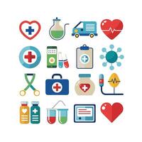 Healthcare Icon Set Collection for Documents, Websites and Mobile Applications vector