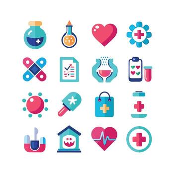 Healthcare Icon Set Collection for Documents, Websites and Mobile Applications vector