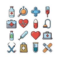 Healthcare Icon Set Collection for Documents, Websites and Mobile Applications vector