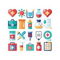Healthcare Icon Set Collection for Documents, Websites and Mobile Applications vector
