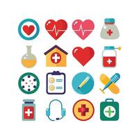 Healthcare Icon Set Collection for Documents, Websites and Mobile Applications vector
