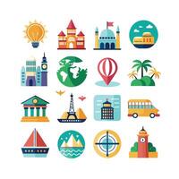 Travel Icon Set Collection for Documents, Websites and Mobile Applications vector