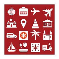 Travel Icon Set Collection for Documents, Websites and Mobile Applications vector