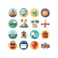 Travel Icon Set Collection for Documents, Websites and Mobile Applications vector