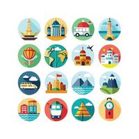 Travel Icon Set Collection for Documents, Websites and Mobile Applications vector