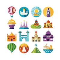 Travel Icon Set Collection for Documents, Websites and Mobile Applications vector