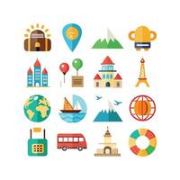Travel Icon Set Collection for Documents, Websites and Mobile Applications vector