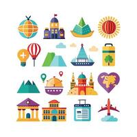 Travel Icon Set Collection for Documents, Websites and Mobile Applications vector
