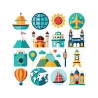 Travel Icon Set Collection for Documents, Websites and Mobile Applications vector