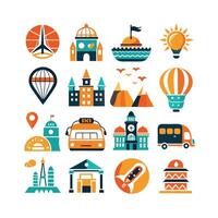 Travel Icon Set Collection for Documents, Websites and Mobile Applications vector