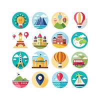 Travel Icon Set Collection for Documents, Websites and Mobile Applications vector