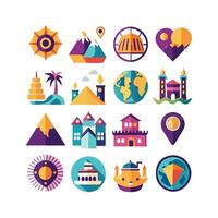 Travel Icon Set Collection for Documents, Websites and Mobile Applications vector