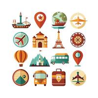 Travel Icon Set Collection for Documents, Websites and Mobile Applications vector