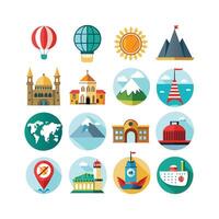 Travel Icon Set Collection for Documents, Websites and Mobile Applications vector