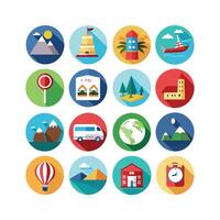 Travel Icon Set Collection for Documents, Websites and Mobile Applications vector