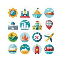Travel Icon Set Collection for Documents, Websites and Mobile Applications vector