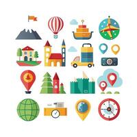Travel Icon Set Collection for Documents, Websites and Mobile Applications vector