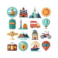 Travel Icon Set Collection for Documents, Websites and Mobile Applications vector