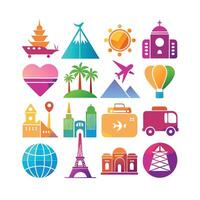 Travel Icon Set Collection for Documents, Websites and Mobile Applications vector