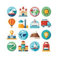 Travel Icon Set Collection for Documents, Websites and Mobile Applications vector