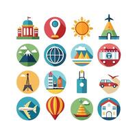Travel Icon Set Collection for Documents, Websites and Mobile Applications vector