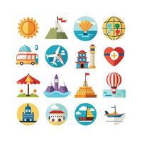 Travel Icon Set Collection for Documents, Websites and Mobile Applications vector