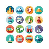 Travel Icon Set Collection for Documents, Websites and Mobile Applications vector