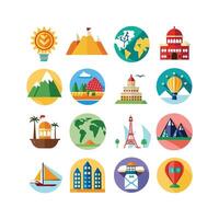 Travel Icon Set Collection for Documents, Websites and Mobile Applications vector