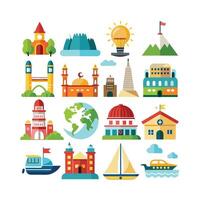 Travel Icon Set Collection for Documents, Websites and Mobile Applications vector