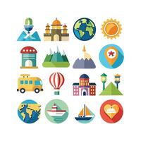 Travel Icon Set Collection for Documents, Websites and Mobile Applications vector