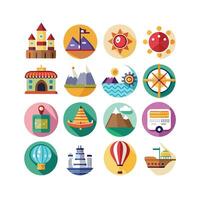 Travel Icon Set Collection for Documents, Websites and Mobile Applications vector