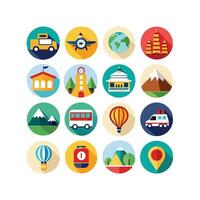 Travel Icon Set Collection for Documents, Websites and Mobile Applications vector