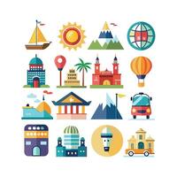Travel Icon Set Collection for Documents, Websites and Mobile Applications vector