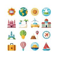 Travel Icon Set Collection for Documents, Websites and Mobile Applications vector