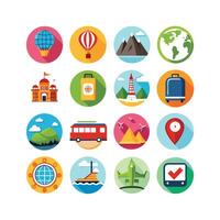 Travel Icon Set Collection for Documents, Websites and Mobile Applications vector