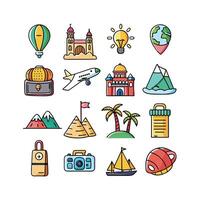 Travel Icon Set Collection for Documents, Websites and Mobile Applications vector