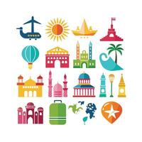 Travel Icon Set Collection for Documents, Websites and Mobile Applications vector