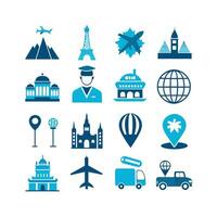 Travel Icon Set Collection for Documents, Websites and Mobile Applications vector