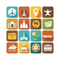 Travel Icon Set Collection for Documents, Websites and Mobile Applications vector