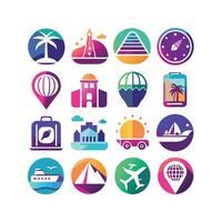 Travel Icon Set Collection for Documents, Websites and Mobile Applications vector