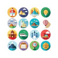 Travel Icon Set Collection for Documents, Websites and Mobile Applications vector