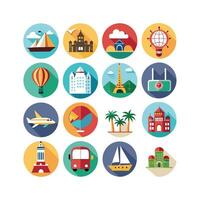 Travel Icon Set Collection for Documents, Websites and Mobile Applications vector