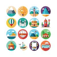 Travel Icon Set Collection for Documents, Websites and Mobile Applications vector