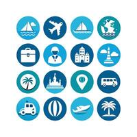 Travel Icon Set Collection for Documents, Websites and Mobile Applications vector