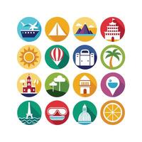 Travel Icon Set Collection for Documents, Websites and Mobile Applications vector