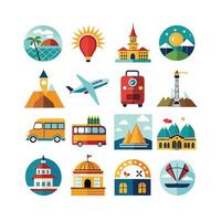 Travel Icon Set Collection for Documents, Websites and Mobile Applications vector